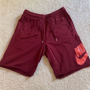 Nike jersey fleece shorts, like new